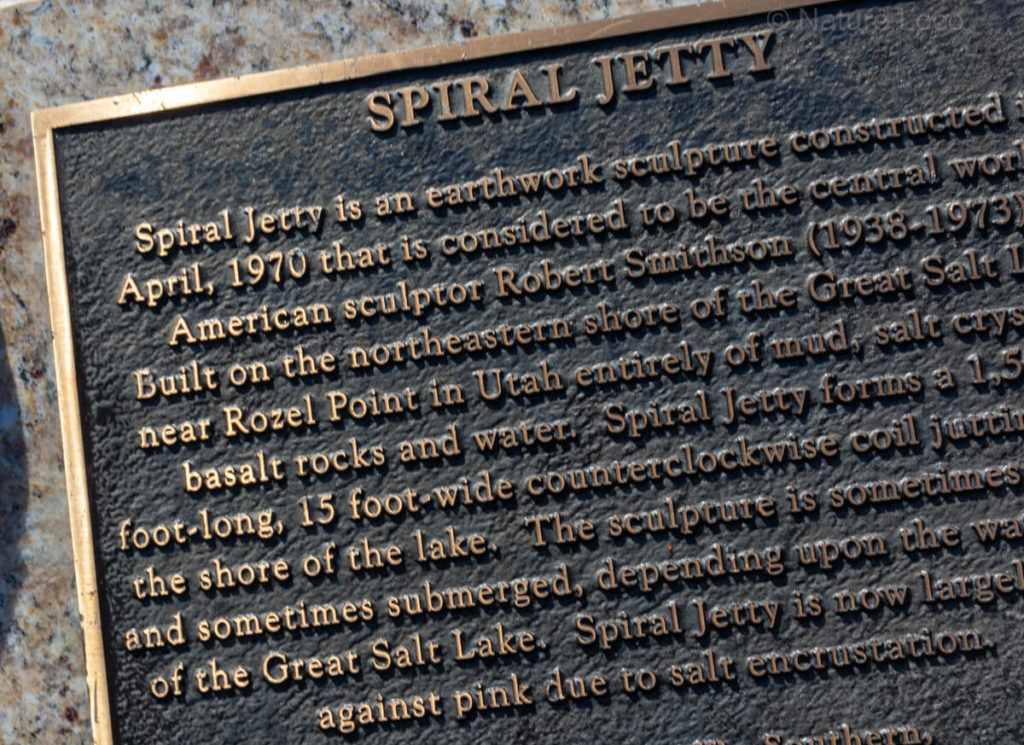 Spiral Jetty plaque