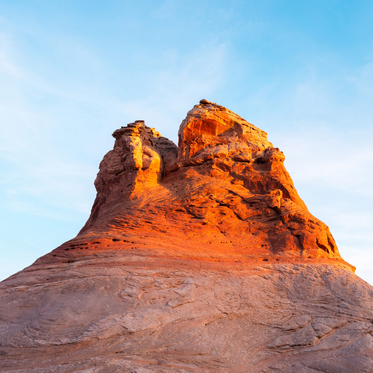 Sunrise Glow on Red Rock.