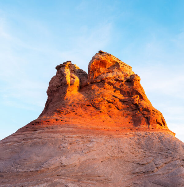 sunrise on red rock formation